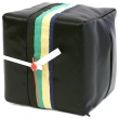 Часы-подушка настольные, с разноцветными полосами Цвет: черный Семкшоп 2008 г ; Упаковка: коробка инфо 4464r.
